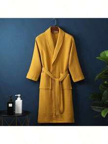 1pc Waffle Bathrobe, Unisex Adult Kimono Robe, Spring/Summer Yukata, Hotel/Spa Robe, Absorbent & Quick-Dry, Loose Fit, Multi-Color, Bathroom & Home Essentials - 多色 2 - 查看 5