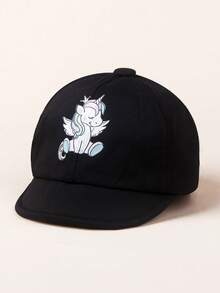 1pc Baby/Toddler/Little Girls' Soft Brim Sun Protection Baseball Cap, Windproof Hat For Spring, Summer, Autumn, Winter - Unicorn - View 11