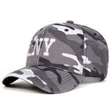 1顶男士纽约字母刺绣迷彩印花棒球帽，时尚可调节防晒休闲帽，适合春季、秋季郊游、旅行、海滩、派对等场合。 - 多色 - 查看 3