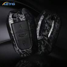 Carbon Fiber Style ABS Car Key Cover Compatible With Peugeot 2008 3008 4008 5008 308 408 508 C1 C2 C4 C6 C3-XR Picasso Grand DS3 DS5 - Peugeot B - View 2