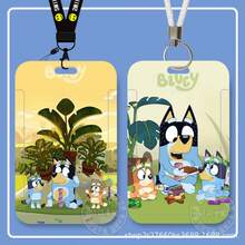 Bluey 1件新款热销卡通动漫家庭滑动卡套装可爱狗狗学生餐卡公交卡保护套装门禁校园卡身份文件收纳礼品套装生日礼物新年礼物（随机款式） - 彩色 - 查看 7