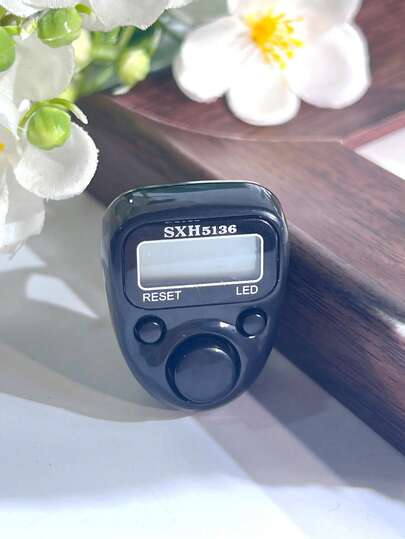 Mini Ring-Shaped Digital Counter, Compact , One-Key Reset, Suitable For Warehouse Inventory, People Counting, Religious Counting