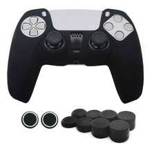 一套包含 5 个手柄保护套和 10 个摇杆帽，防滑、防刮、防汗、防尘，提升游戏体验 - 查看 10