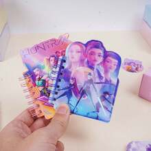 1pc A7 Random Style Korean Asymmetrical Cartoon K-POP Witch Hunter Notebook, Loose-Leaf Cartoon Stationery Gift (Random Style) - Multicolor - View 7