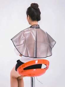 1pc Waterproof Dyeing & Oil Treatment Shawl, Hair Styling Tool - Black - View 6