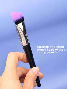 Large Triangle Soft Bristle Makeup Brushes Set - Blush, Foundation, Concealer, Detail, Highlighter, Contour, Dark Circle Concealer, Portable Face Makeup Tools - Multicolor - View 6