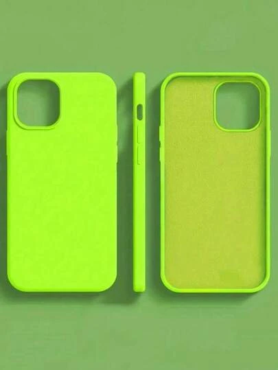 1pc Luxury Fluorescent Wireless Charging Phone Case, Compatible With IPhone 17 Air 16 15 14 13 12 11 Pro Max Plus | Liquid Silicone | Ultra-Thin Shock-Proof Protective Case | Phone