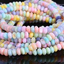 1串3x5毫米波西米亚算盘天然贝壳间隔珠，粉色优雅石珠，非常适合DIY珠宝制作手链、项链、耳环 - 貝殼 - 查看 4