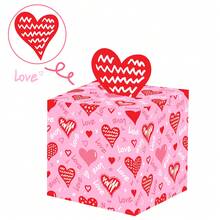 Pink Heart-Shaped Valentine's Day Children's Card Box, Suitable For School Party Gift Exchange - Pink Heart - View 3