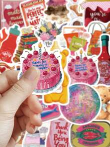 50 piezas Pegatinas lindas Estética Pegatinas impermeables de PVC Adecuado para botellas de agua, álbumes de recortes, patinetas, equipaje, portátiles Suministros para fiestas temáticas DIY Calcomanías - Multicolor - Ver 5