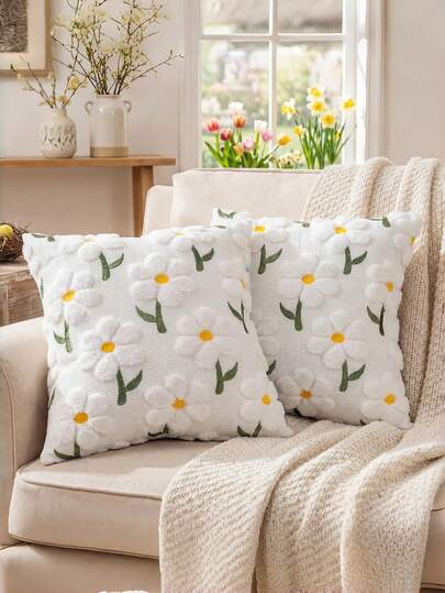 2 chiếc vỏ gối trang trí kiểu Bohemian màu xanh lá cây kích thước 18x18 inch, vỏ gối trang trí kẻ sọc, vỏ gối mềm mại, vỏ gối kiểu nhà nông thôn, vỏ gối có họa tiết trung tính cho trang trí nhà mùa xuân.