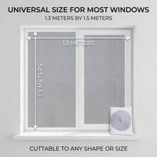 OBOVAY 1pc Self-Adhesive Anti-Mosquito Window Screen, Easy To Install, DIY Anti-Mosquito Net Curtain With Hook And Loop, Durable Mesh, Suitable For Home Insect Protection - Multiple Styles - View 6