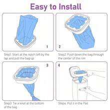 Cartucho compatible con Litter Cat Genie Standard Plus XL XL+ Recambios de cubeta 7 capas con control de olores para mascotas paquete de 8 - Paquete de 8 - Ver 7