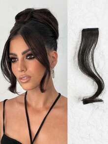 1pc Dragon Beard Bangs Synthetic Wig, Figure-Eight Shape, Slightly Curled On Both Sides, Naturally Modifies The Face Shape, Figure-Eight Bangs, Hair Clip, Hair Claw, Hair Clip, Hair Clip, Hair Accessories - Multicolor - View 8