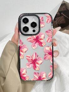 1 Peça Capa de Telefone à Prova de Choque com Estampa Transparente de Girassol e Abelha Bicolor na Moda, Adequada para iPhone11 12 13 14 11Promax 12Promax 13Promax 14Promax XR 15 15PRO 15PROMAX 16 16PRO 16PROMAX - Multicolorido - Visão 2
