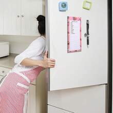 2/3件装磁性购物清单本和磁性笔筒（50张/包），可撕取纸张，磁性购物清单，磁性记事本，磁性笔筒，适用于冰箱 - 均碼 - 查看 5