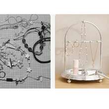 1pc Nordic Style Iron Jewelry Display Stand With Tray - Multicolor - View 8