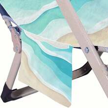 1pc Foldable Beach Chair Cover, Can Be Folded Into A Tote Bag, With Side Pockets For Glasses And Phone. Suitable For Beach Chair, Towel, Swimming Pool Lounge, Sunbathing, Convenient To Carry - Ocean's 8 - View 6