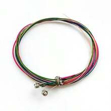 48件套吉他配件套装，原声吉他换弦工具，包括吉他弦、拨片、变调夹、卷弦器/剪弦器、调音器、琴桥，适合吉他演奏者和初学者。 - 彩色 - 查看 10