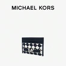 Michael Kors Tarjetero de cuero con estampado de lagarto  con cinturón y decoración de metal , diseño elegante con 4 ranuras exteriores para tarjetas y espacio de almacenamiento interior adicional, accesorio perfecto para combinar con la bolsa tipo cubo  para la moda diaria - Azul Marino - Ver 5
