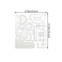 Heart-Shaped Gingerbread Metal Cutting Mold, Suitable For Card Making, Paper Art Relief Mold Set, Photo Frame, Scrapbooking And Template Set - Silver - View 7