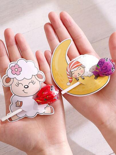 Pachet de 30 de bucăți, include cadouri pentru petrecerea de Eid Al-Adha, decorațiuni cu bomboane în formă de oaie, felicitări și hârtie decorativă.