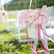 10pcs Artificial Hydrangea Flower Heads And Stems Combination, Suitable For Decorating Weddings, Home Gardens, Parties, Home Decor, Valentine's Day Gifts, DIY Crafts - Baby Pink - View 5