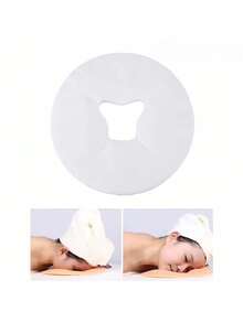 100Pcs Disposable Massage Pillow Towel Headrest Pad Face Pillow Cover Cushion Cover Massage Face Cradle Table Head Rest Cover - White - View 2