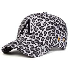 1pc Women's A Letter Embroidery Leopard Print Baseball Cap, Street Fashion Casual Hat For Spring/Autumn Outdoor, Travel, Beach - Multicolor - View 4