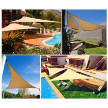 Toldo de sombra exterior triangular para patio o jardín, 3*3*3 m - Amarillo - Ver 8