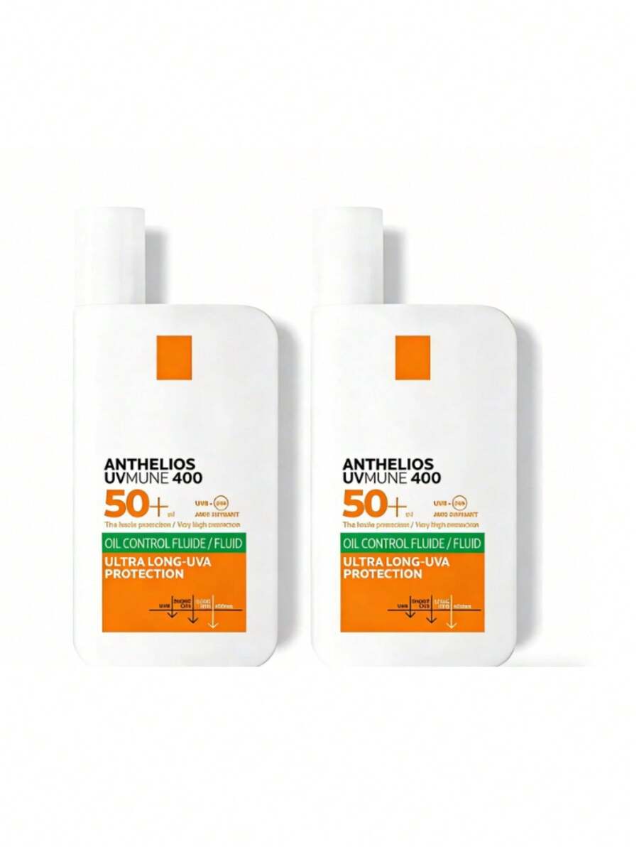 2pcs La roche posa Protector solar Oil Control Fluido FPS 50+ - Blanco - Ver 1
