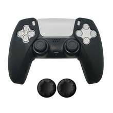 2 piezas Juego de 5 cubiertas de agarre de controlador + 2 piezas Juego de tapas de joystick, Antideslizante, Antideslizante, Antipolvo, Antirayado, Mejora la experiencia de juego - Ver 1