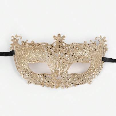 6 قطع / 12 قطعة / 24 قطعة / 48 قطعة / 72 قطعة قناع ذهبي لامع على شكل ثعلب للكرنفال البندقي وحفلات التنكر