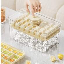 Khay làm đá một chạm, khuôn làm đá tại nhà, khay đựng đá dễ lấy ra, làm đá nhanh. - màu xanh lá - Xem 3