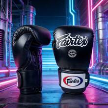 Luvas de boxe respiráveis de alta qualidade, nos tamanhos 8oz, 10oz, 12oz, 14oz e 16oz, para homens e mulheres. Ideais para boxe, kickboxing, artes marciais mistas (MMA), muay thai e treino com saco de pancadas. Confortáveis e práticas. - Preto - Ver 3