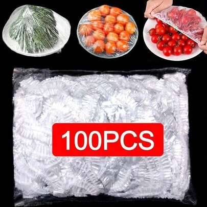 Transparent Plastic Cover PE Thin Film Plastic Bags For Bowl Cover Leftover Food Cap, Kitchen Essentials To Keep Your Food Fresh And