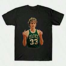 Larry Bird Retro 90s T-Shirt - Grey - View 7