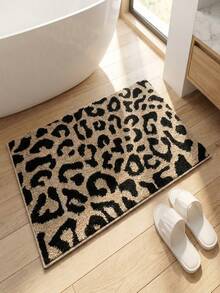 1 buah Keset Kamar Mandi Motif Leopard, Cocok untuk Kamar Mandi, Toilet, Kamar Tidur, Pintu Dapur dan Dekorasi Rumah, Dapat Digunakan Sepanjang Musim - A - View 10