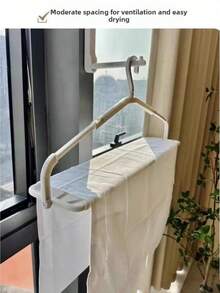 可伸缩多功能晾衣绳，无缝防滑晾衣架，适用于悬挂床上用品 - Clothes dry faster - 查看 4