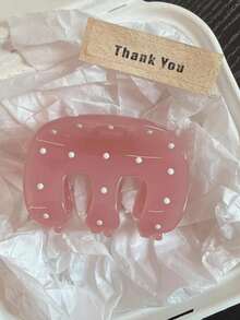 1pc 2026 New Polka Dot M-Shaped Hair Clip, Fashionable Hair Claw Elegant Hair Accessory - Multicolor - View 6