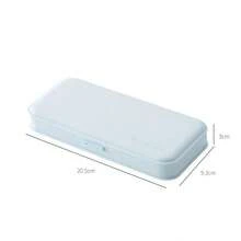 1pc Macaron Style Plastic Minimalist INS Multifunctional Storage Box, Handmade DIY Matte Stationery Pouch, Suitable For School And Office Use, Student Supplies, Back To School Season Office Desk Accessories Desk Accessories Office Supplies Office Accessories - Rectangle - View 5