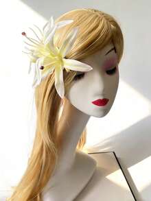 Boho Lilien Blumen Haarclip für Frauen, elegante Blumen Haarspange für Strandurlaub, Hochzeit, Party, Alltag, süße Haraccessoires, Klammern, Sommer, Feiertage, Reisen - Verschiedenfarbig - Übersicht 9