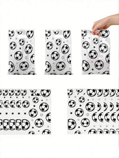 50个/30个装足球主题礼品袋，足球主题礼品包装袋，手提袋，小型礼品袋，足球运动主题生日派对用品，礼品包装袋，足球派对回礼袋，足球迷聚会用品，足球赛事用品，婚礼装饰，婴儿派对用品，新娘送礼会回礼，节日派对用品