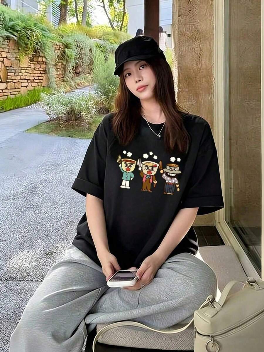 Women T-Shirts - ブラック - Xem 1