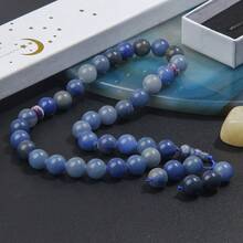33pcs 10mm Blue Donglin Handmade Prayer Beads Bracelet, Suitable For Praying And Pilgrimage, Perfect Gift Choice, Comes With Elegant Gift Box - Blue - View 4