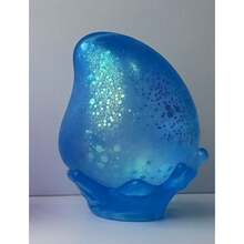Drop Shaped Squishy - Travel Pocket For Commuters, Slow Rising Glitter Toy - Blue - View 2