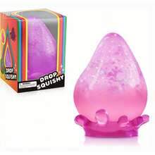 Kawaii Drop Squishy - Easter Basket Stuffers, Glitter Slow Rising Toy - Pink - View 1