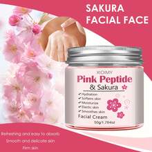 Xioimy 50克樱花保湿面霜，蕴含天然樱花和透明质酸，深层补水滋养肌肤，消除干燥和暗沉，为所有肤质提供基础保湿。 - 數量 - 查看 6