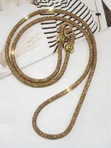 1条奢华水钻手机挂绳，长款，斜挎式，女士款，高端全水钻挂链，新款精致闪亮水钻腕链，高级感应包链，百搭网红挂饰，相机防丢绳 - 彩色 - 查看 9