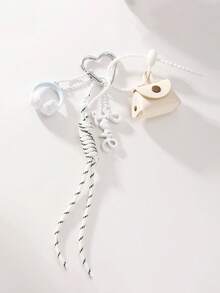 Yogodlns Model la modă, breloc pentru geantă, cu accesorii decorative pentru geantă mică, accesorii cadou, decor pentru geantă pentru căști, pentru fete adolescente, femei, studenți, accesorii cu papion, breloc, farmece, accesorii pentru geantă de profesori, cadouri - Multicolor - Vizualizare 16